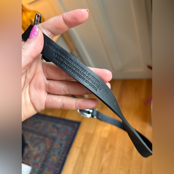 Western Double Buckle Black Leather Belt Size Small - Picture 4 of 5